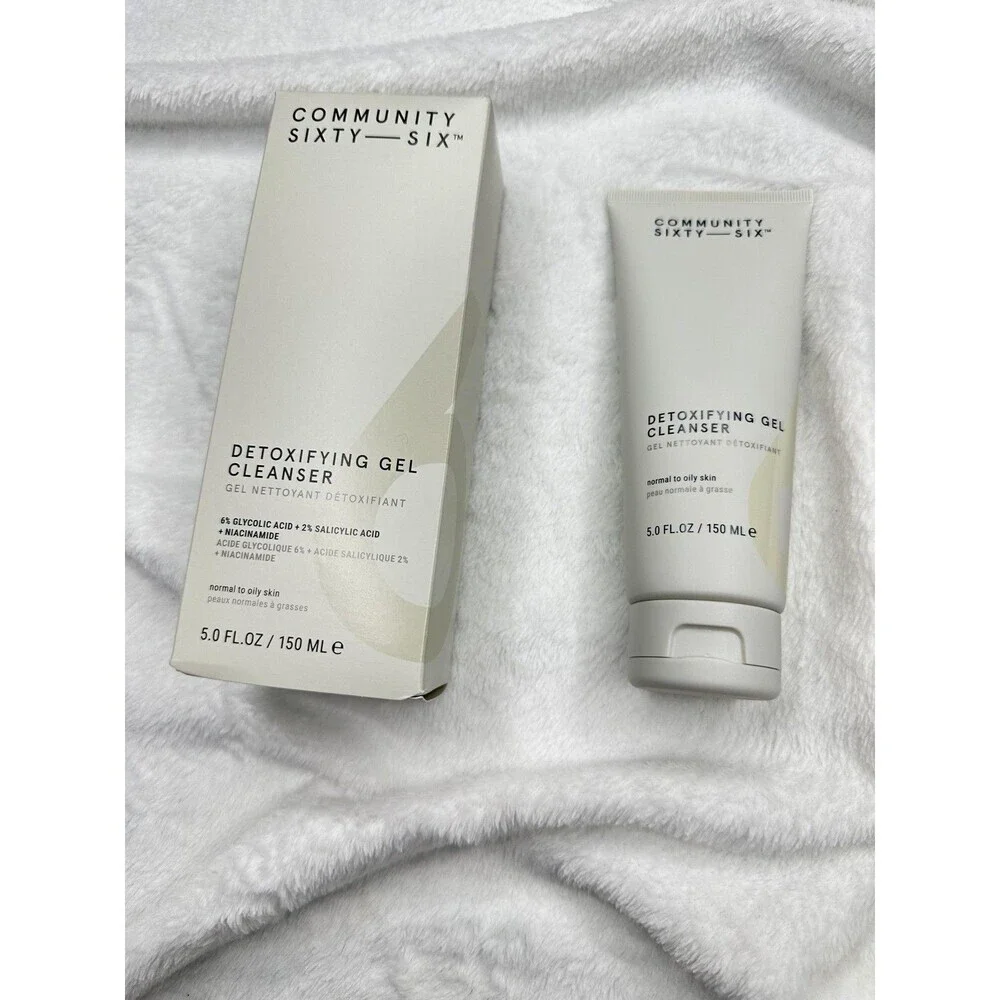 Community Sixty-Six Detoxifying Gel Cleanser 5oz Face Wash Glycolic Niacinamide